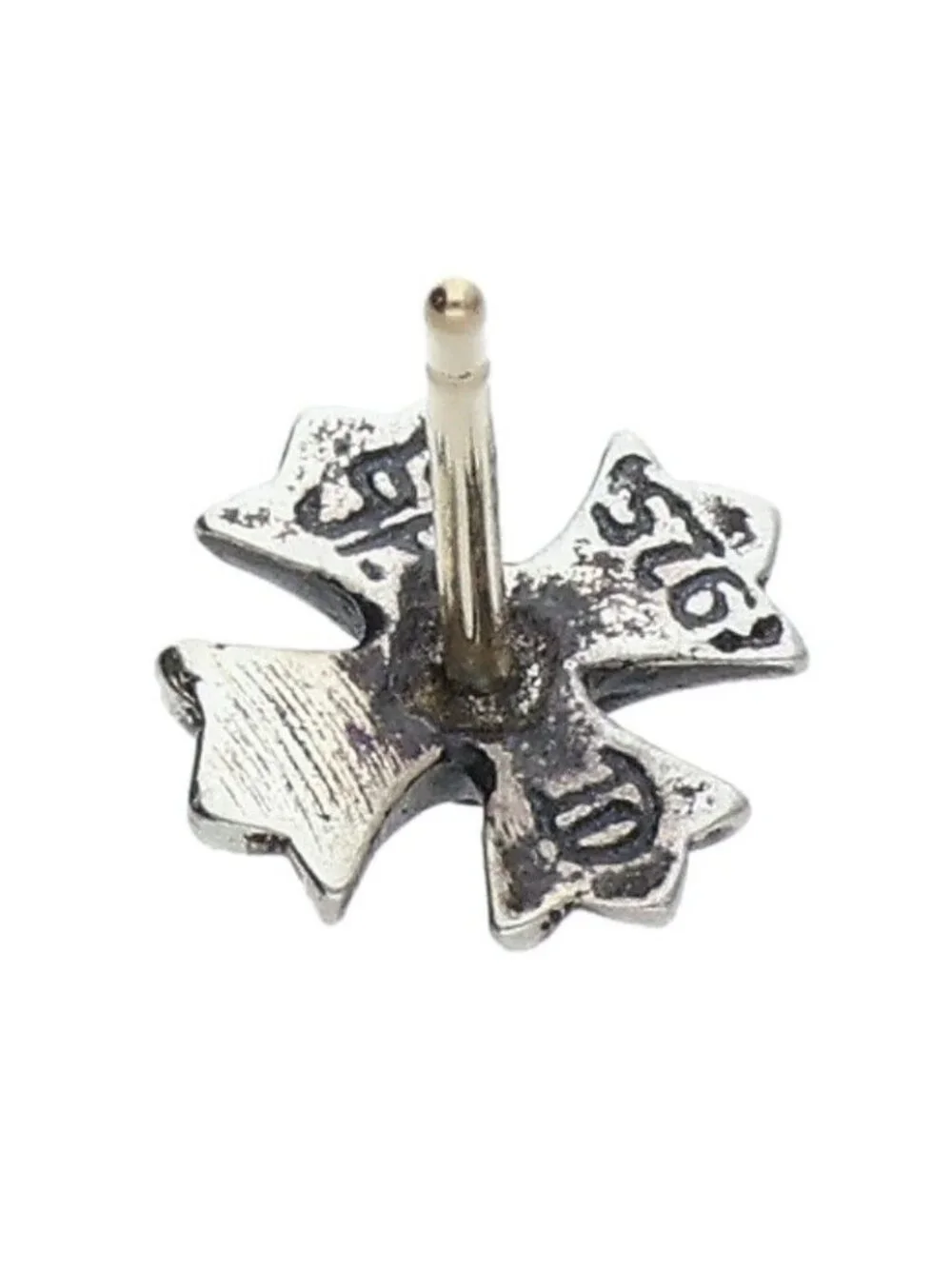 Chrome Hearts CH Pls CH Plus Stud Silver Earrings